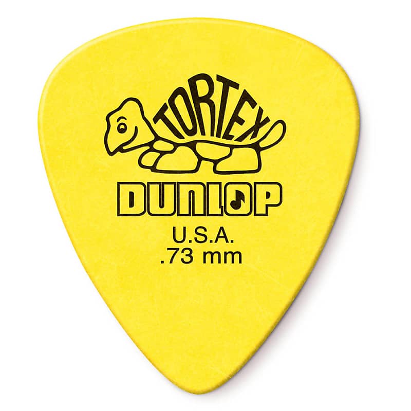 Dunlop 418 Tortex Standard Guitar Picks Yellow .73mm 72-Pack 418R.73 image 1