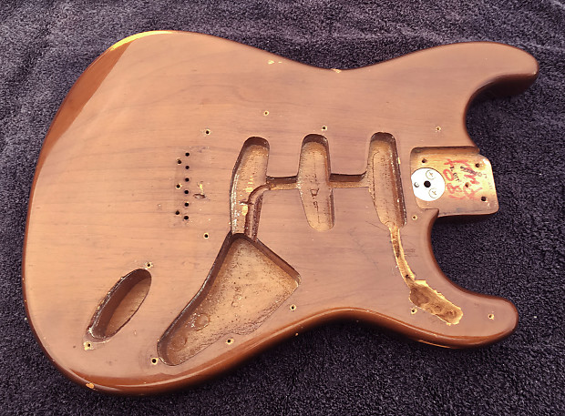 1973 Fender USA Stratocaster walnut hardtail guitar body fits any 1970s Strat neck