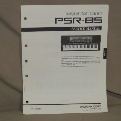 Yamaha Portatone PSR-85 Service Manual [Three Wave Music]