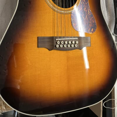 Guild D-2612CE Deluxe 12-String Acoustic/Electric Guitar Antique  Burst image 6