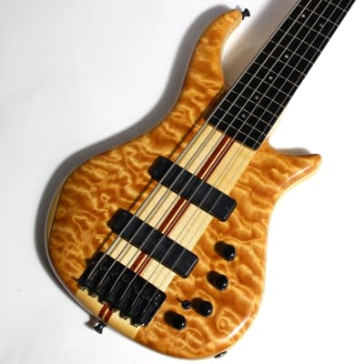 1999 Pedulla USA Thunderbolt 6-String Fretless Electric Bass Guitar | AAA Quilt Maple Body, Ebony Fingerboard, Bartolini Pickups! image 2