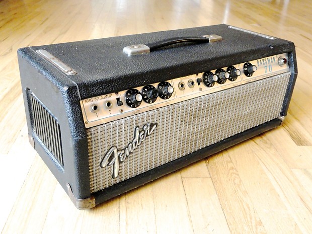 1978 Fender Bassman 70 Vintage Silverface Tube Amplifier Head 6L6 Bassman 50