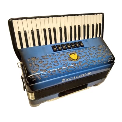 Excalibur Super Classic PSI Series Blue Fade 120 Bass Piano Accordion image 4