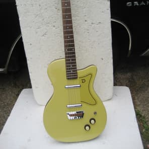 Danelectro U2 Guitar, 1990's, Korea, Yellow, First Reissue