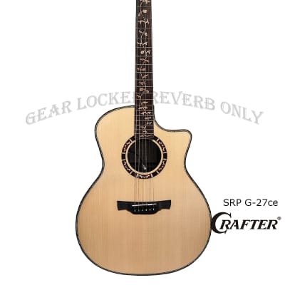 Crafter (Korea made) SRP G-27ce Solid Engelmann Spruce & Rosewood electronics acoustic guitar image 2