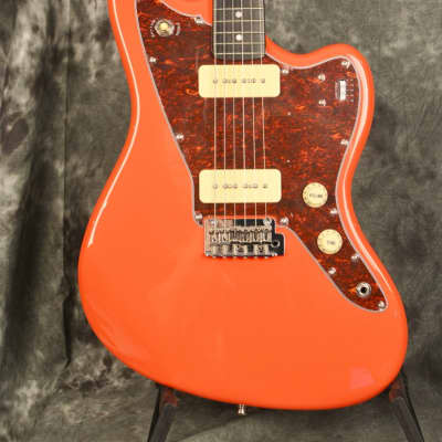 Tagima TW-61 Fiesta Red Offset Jazz Master Electric Guitar Woodstock Dual P-90 Pickups Vibratone image 1