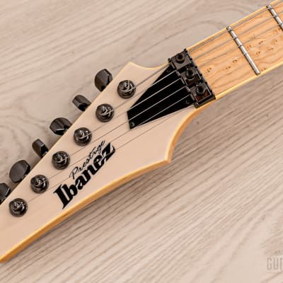 2017 Ibanez Prestige RG652AHML Left-Handed Antique White Blonde, Near-Mint w/ Case image 4