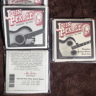 5 SETS - John Pearse Strings Acoustic Strings Phosphor Bronze Bluegrass 12-56 image 1
