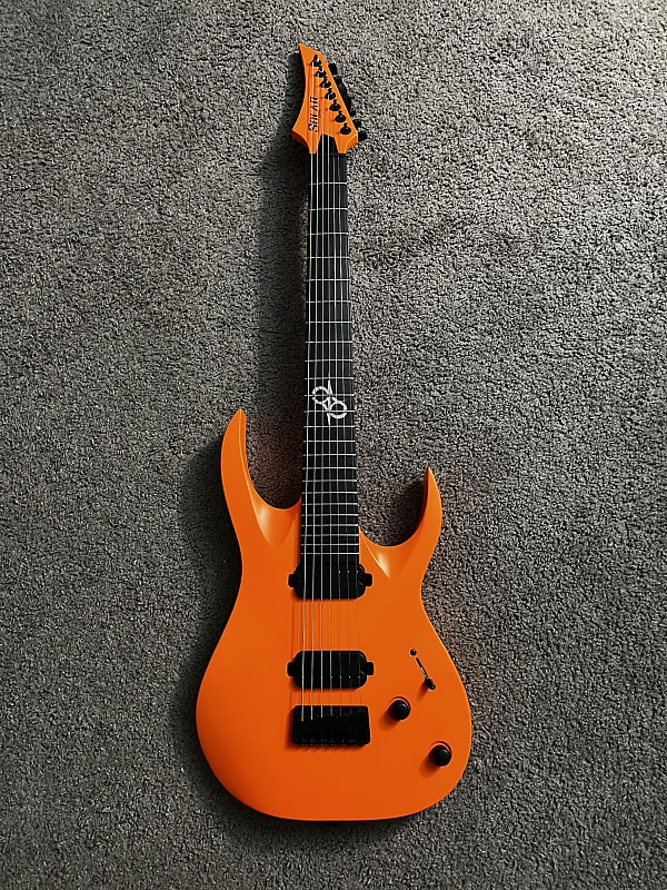 2021 Solar Guitars A2.7ON – Orange Neon Matte 7-String image 1