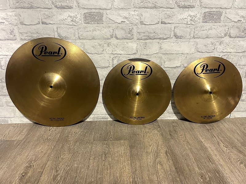 Pearl CX300 Drum Cymbal Set 14" 18" Hi Hats and Crash/Ride Reverb