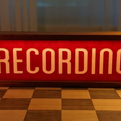 18" Studio Warning Sign - "Recording", Red bg image 5