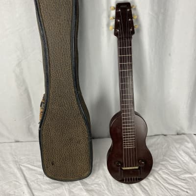 Kiesel Lap steel guitar with case 1940’s - Bakelite brown image 1