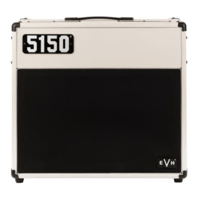 EVH 5150 Iconic Series 40W 1 x 12 Combo, Two-Channel, Reverb, Electric Guitar Amplifier with Molded Plastic Handle and Two 6L6 Power Tubes (Ivory) image 7
