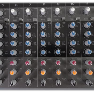 Rockville RPM109 12 Channel 4800W Powered Mixer 7 Band EQ Effects USB 48V