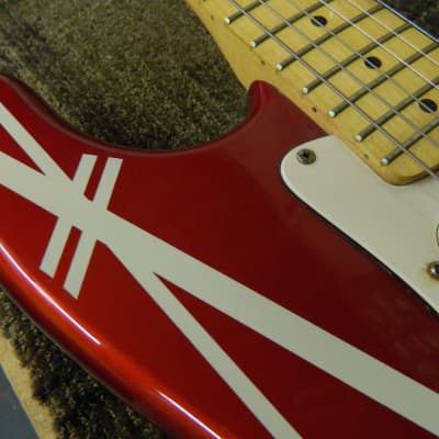 Grand  Prix Stratocaster c.1980 Red/White Striped image 12