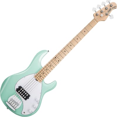 Sterling StingRay Ray5 5-String Bass Guitar, Mint Green image 4