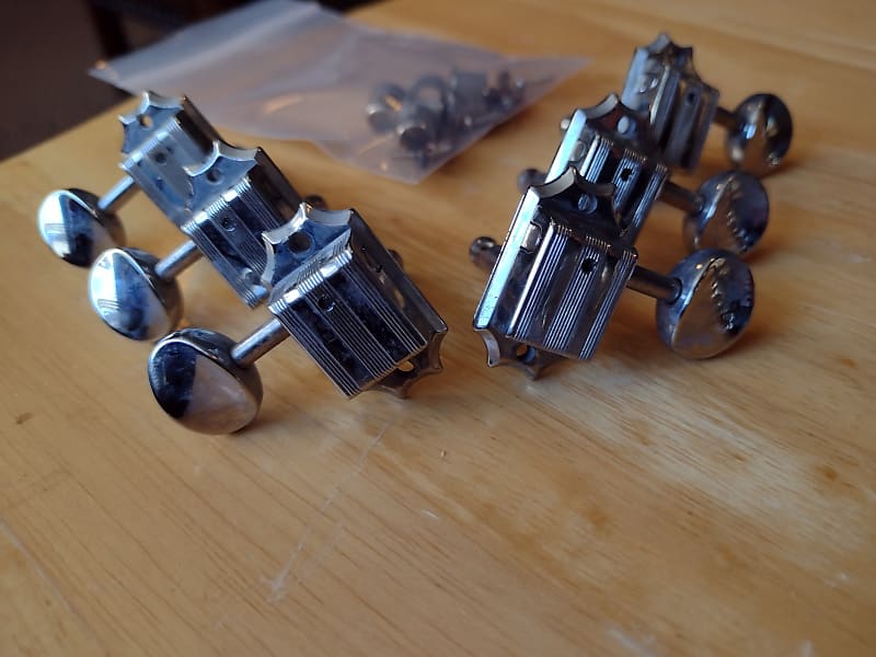 Gretsch 3x3 Vintage Style Tuning Machines Aged/Relic Chrome Reverb