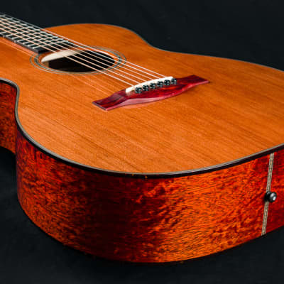 Santa Cruz OM Rare Figured Pernambuco and Fort Ross Chapel Redwood Custom NEW image 14