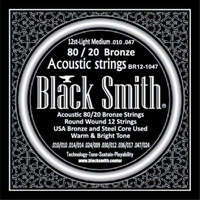 BLACKSMITH 80/20 Bronze Acoustic 12 String Set - Light Medium 010 - 047