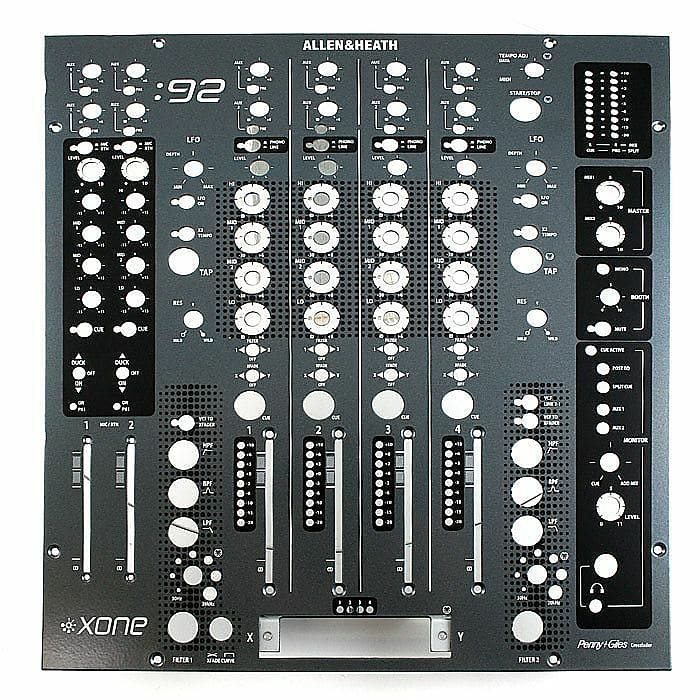 Allen & Heath Xone 92 Replacement Front Panel (storm grey) | Reverb