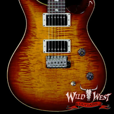 PRS Wild West Guitars Special Run Flame Top Black Neck CE 24 57/08 Pickups Violin Amber Burst 319830 image 1