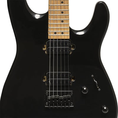 Stagg Metal Series Electric Guitar - Black - SEM-TWO H BK image 3