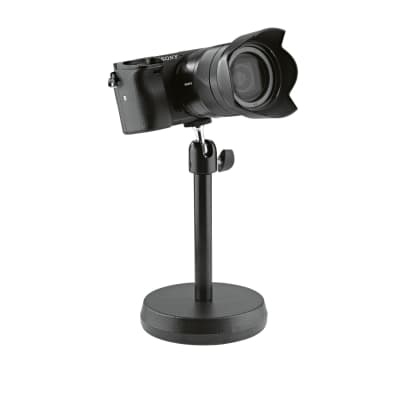 Mint Konig & Meyer 19781-100-55 Desktop Camera Stand, Round Base, Black image 4
