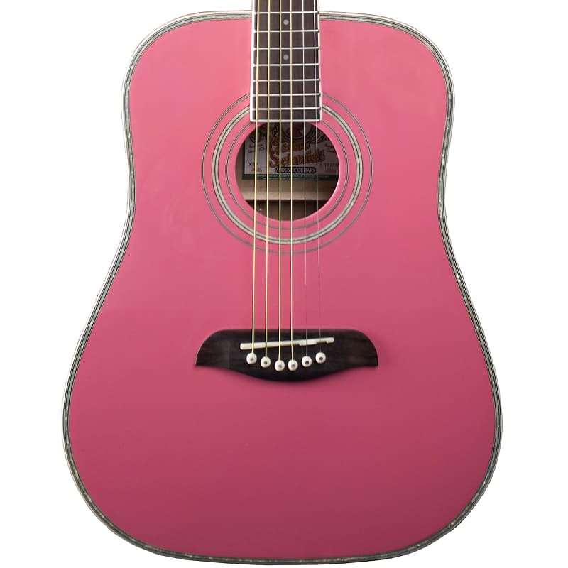 Oscar Schmidt OG1-P 3/4 Size Student Dreadnought Pink | Reverb