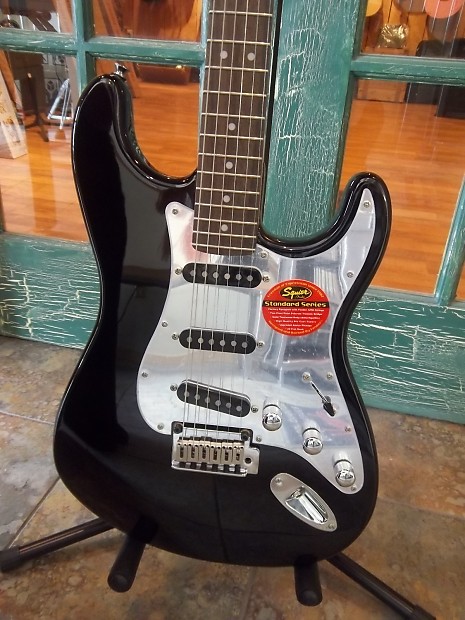 Fender Squier Standard Strat Special Ed Black Mirror - RW - S-S-S