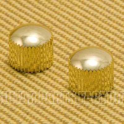 PK-008-GD (2) Gold Plastic Push-On Dome Knobs for Guitar/Bass for sale