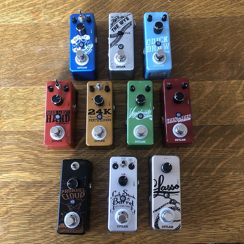 Outlaw Effects Pedal Lot *10 Pedals* OD, Distortion, Reverb, | Reverb
