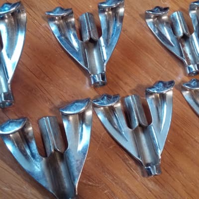 Ludwig Bass Drum Claws Chrome 60s 70s VINTAGE Nice Shape !  LOT of 6  BONUSES Standard 3 T-RODS image 8