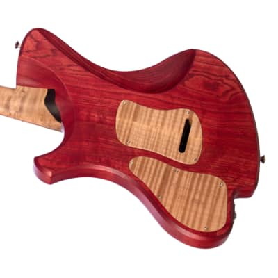 o3 Guitars Xenon - Intense Red Satin - Hand Made by Alejandro Ramirez - Custom Boutique Electric Guitar image 4