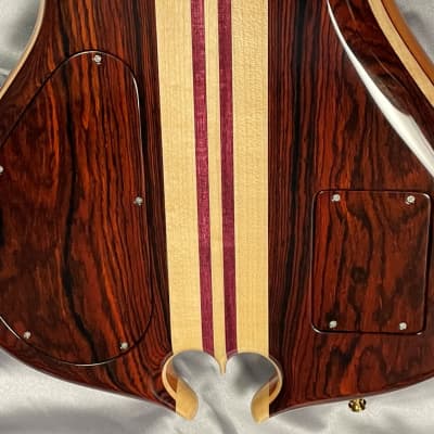 Alembic Mark King Deluxe 4, Cocobolo with Ebony and Red LED's image 9