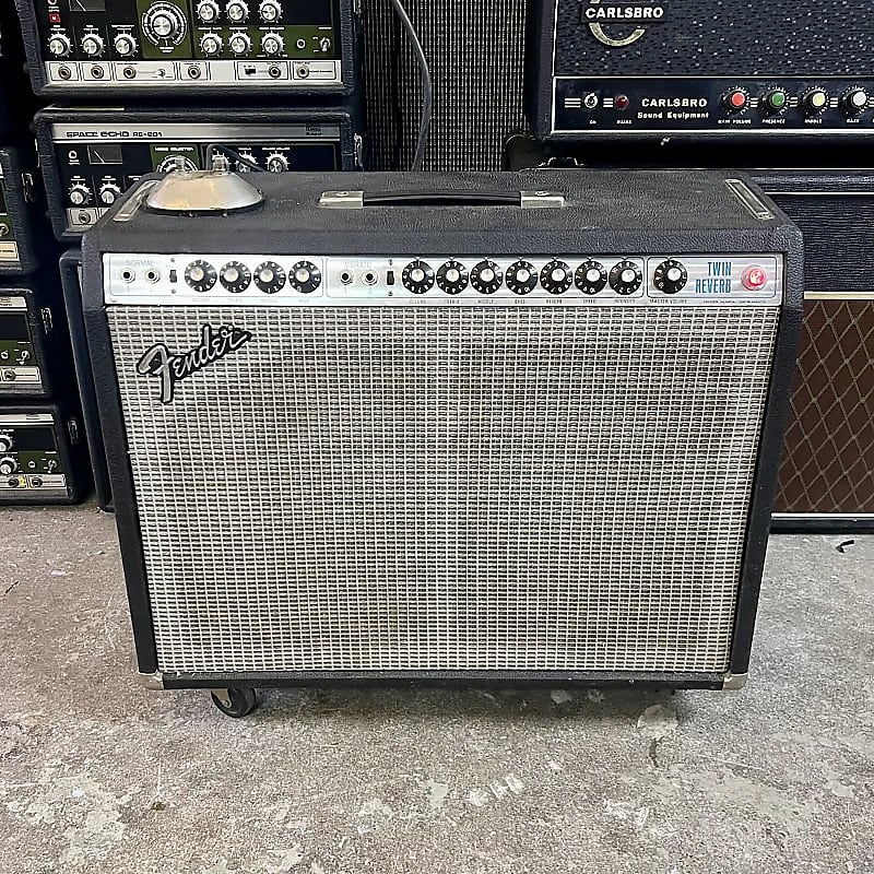Fender Twin Reverb tube Guitar Combo amp 1970’s silverface original vintage USA amplifier image 1