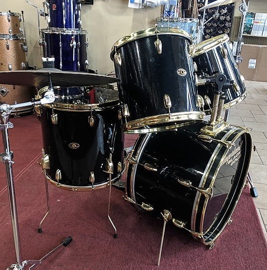 Slingerland Black Gold 5-Piece Vintage 80's Drum Set | Reverb Slingerland Black Gold 5-Piece Vintage 80's Drum Set | Reverb