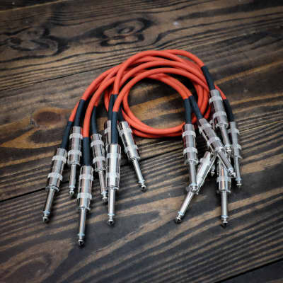 Lincoln ROUTE 24 VOLTS (7 PACK) / 1/4" TS Unbalanced Interconnect Gotham GAC-1 Large Format 5U Modular Patch Cable - 7 PACK YELLOW image 2