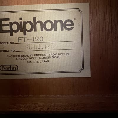 Epiphone FT-120 1976 Natural image 4