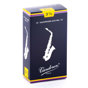 Vandoren SR2135 Traditional Eb Alto Saxophone Reeds - Strength 3.5 (Box of 10)