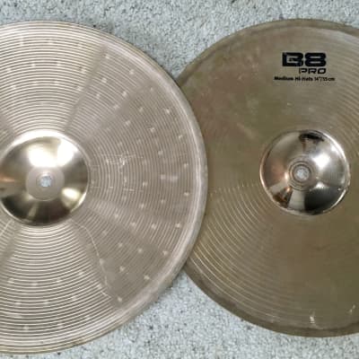 Sabian 14” B8 Hi Hat Top and B8 Pro Hi Hat Bottom cymbal pair Natural and brilliant finish image 7