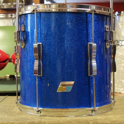 1969 Ludwig Club Date in Blue Sparkle 14x20 14x14 8x12 image 11