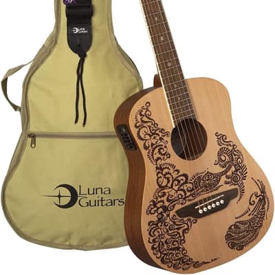 Luna Safari Henna Paradise Travel Guitar Pack (SAF HEN PA PACK) image 3