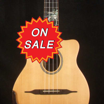 ON SALE - Bruce Wei Solid Curly Walnut Gypsy Tenor Ukulele, Coconut Inlay GY17-2090 for sale