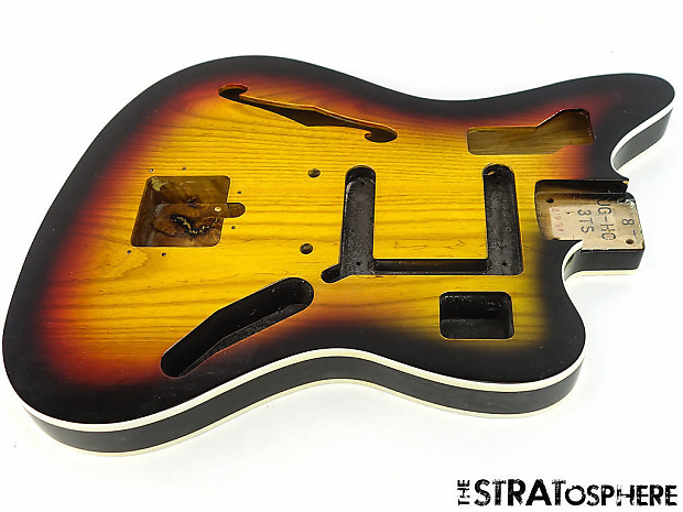 Fender Special Jaguar Thinline BODY Guitar Double Bound Guitar Sunburst 750