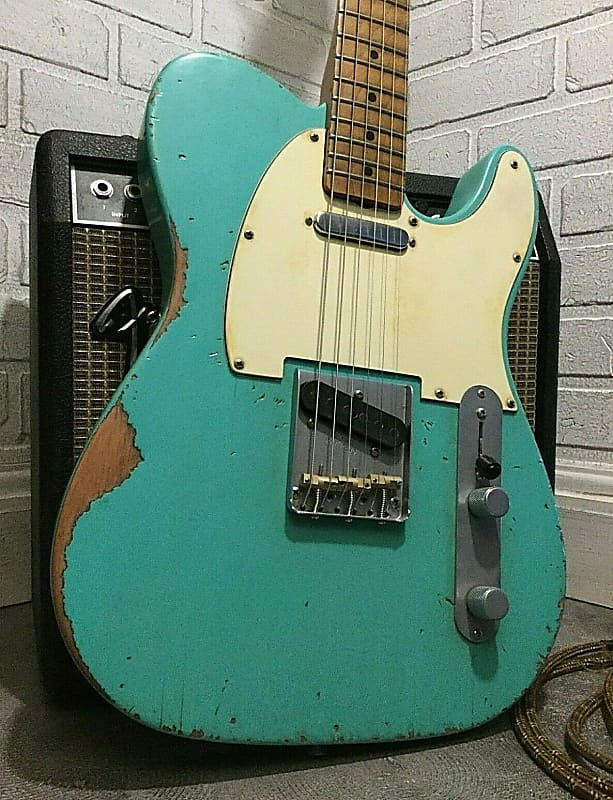 Relic Fender Vintera 60's Telecaster Modified Road Worn Surf Green by Nate's Relic Guitars image 1