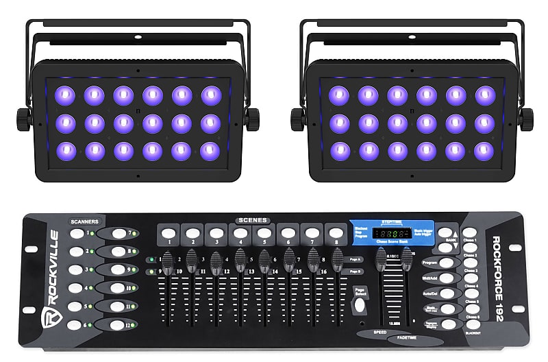 (2) Chauvet DJ LED Shadow 2 ILS Black Lights w/Eye Candy | Reverb