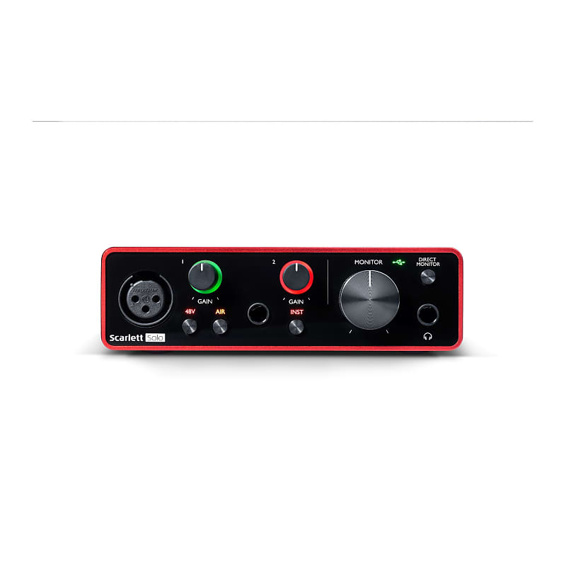 Focusrite Scarlett Solo 3rd Gen USB Audio Interface with XLR Cable