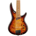 Ibanez SR5PBLTDDEL SR Premium 5-String Bass Guitar w/ Gig Bag - Dragon Eye Burst Flat