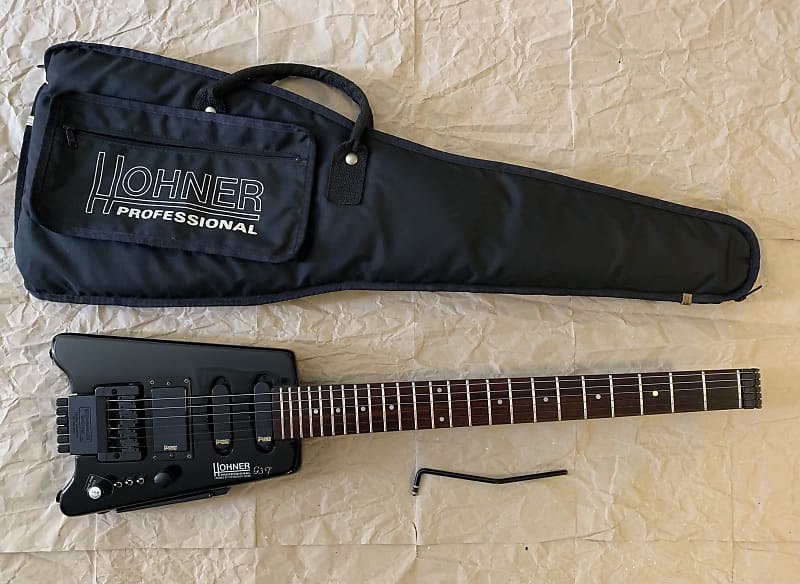 Hohner G3T 1989 Black Steinberger Licensed Hss EMG Select Headless e.  guitar miK Org. Gigbag EC