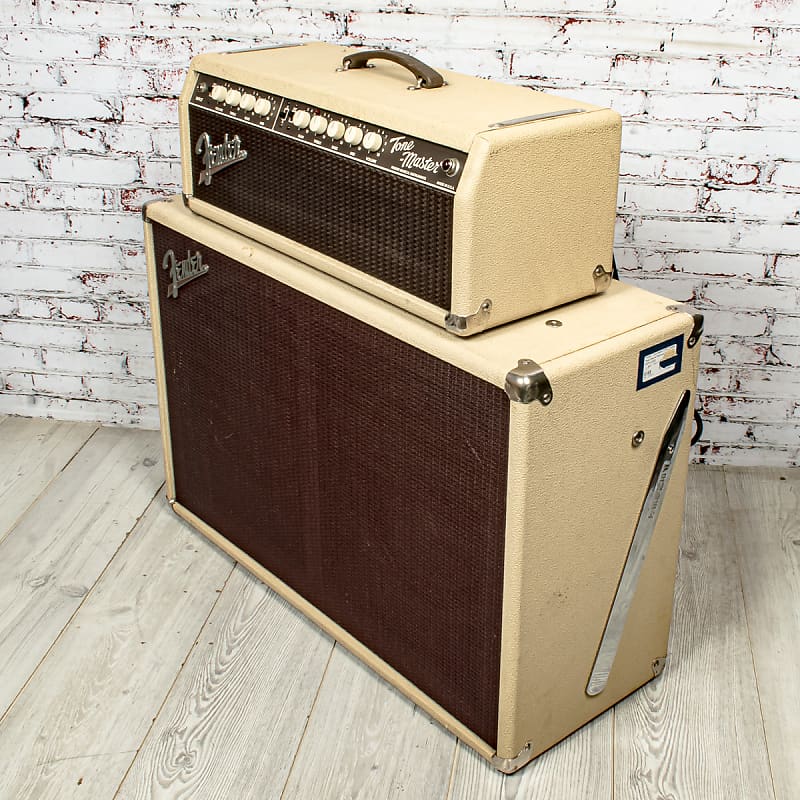 Fender Tone Master CSR3 Custom Shop Tube Guitar Amp Head w/ Matching 2x12  Cab, Cream x0670 (USED)